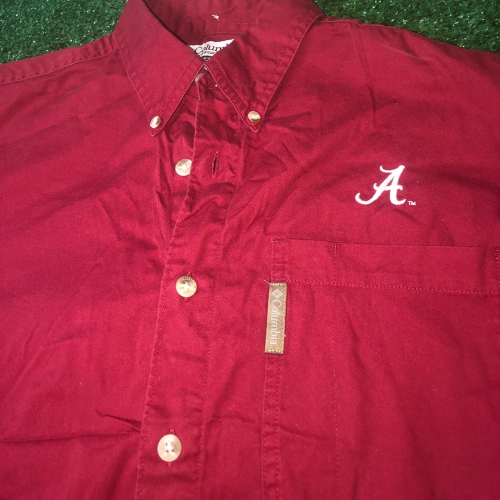 Alabama Crimson Tide Columbia Button Up Size Small